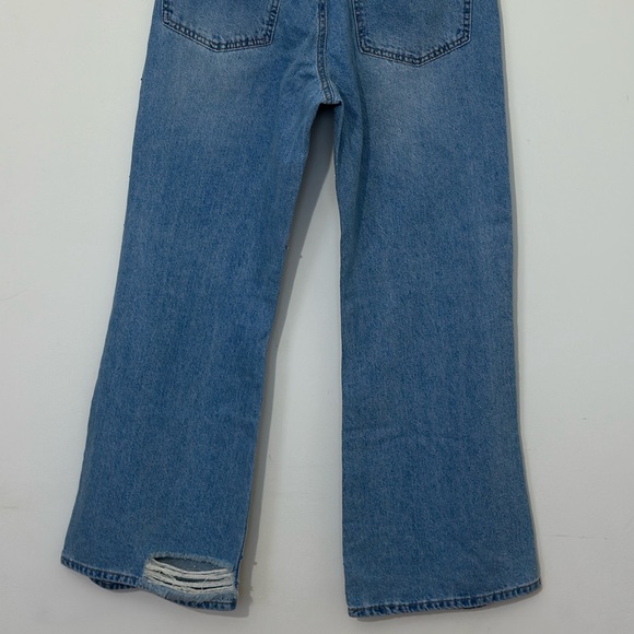 Forever 21 - Juniors Destructed Embellished Denim High Rise Flare Leg Jean-Sz 29 - Picture 8 of 12
